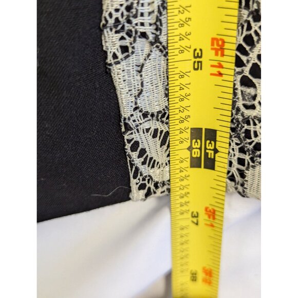 Calvin Klein Womens Sleeveless Colorblock Lace Panel Sheath Dress Size 6 Black & - Picture 5 of 7